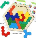 2 Pack Wooden Russian Blocks Puzzle + Hexagon Puzzles - Image 5