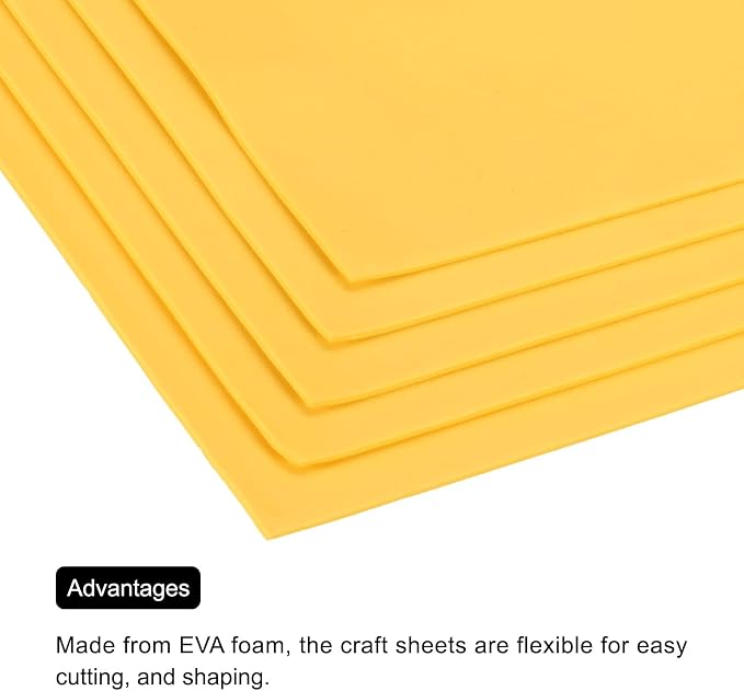 MECCANIXITY EVA Foam Sheets Gold 35.4 Inch x 19.7 Inch 2mm Thick Crafts Foam - Image 5