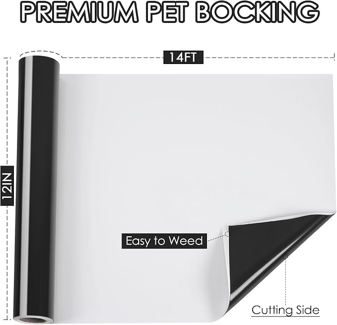 TORC Black Permanent Vinyl 12" x 14 FT Glossy Black Adhesive Vinyl Roll - Image 2