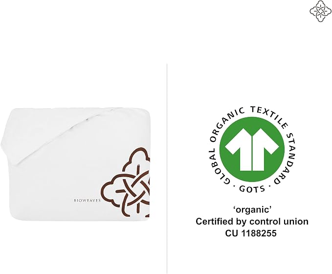 Bioweaves 100% Organic Cotton Mattress Pad Cover, GOTS Certified Cooling 300GSM - Image 7