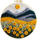 Eforcase Wool Felt Painting Needle Felting Kit, Flowers Landscape Tree Mountain by Eforcase