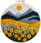 Eforcase Wool Felt Painting Needle Felting Kit, Flowers Landscape Tree Mountain by Eforcase