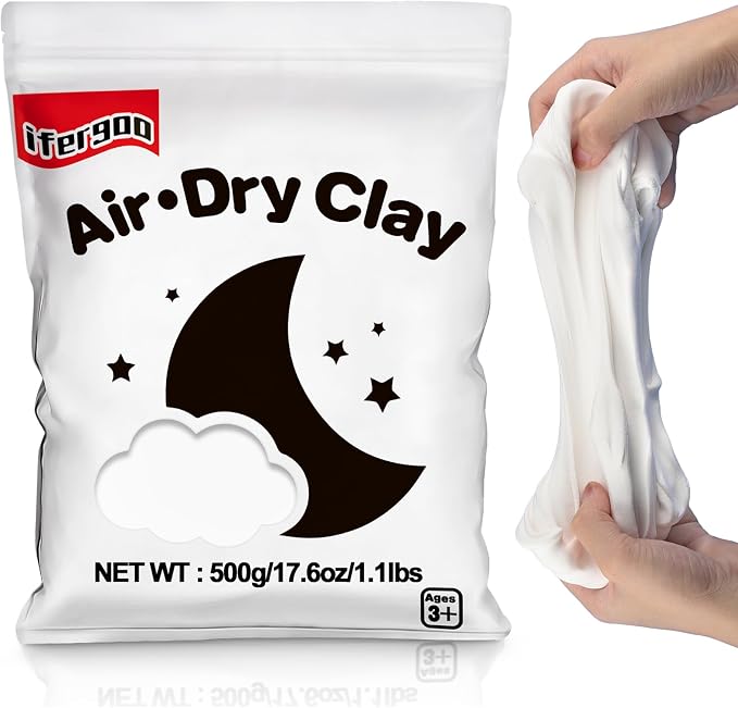 iFergoo White Air Dry Clay, DIY Creative Modeling Clay by iFergoo