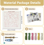 Doodlream Tulips DIY Punch Needle Embroidery Kit - Image 2