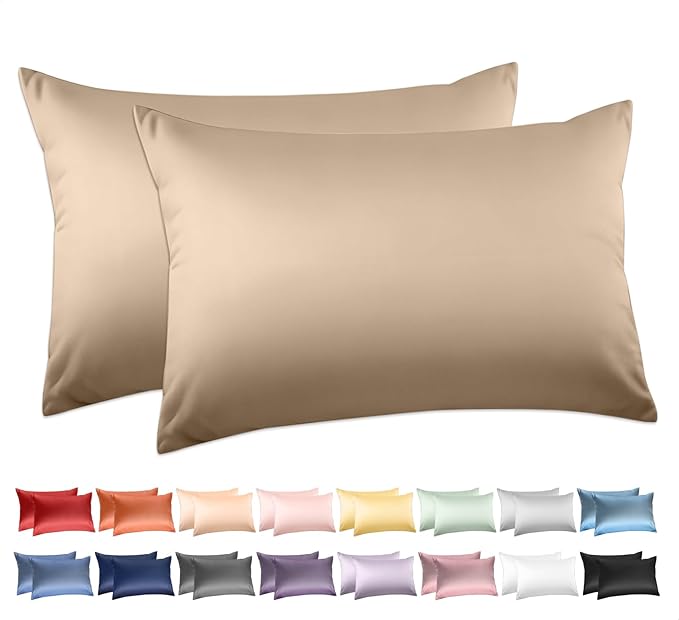Deep Dream 100% Cotton Pillow Cases Standard Size Set of 2, Luxuriously Soft by DeepDream