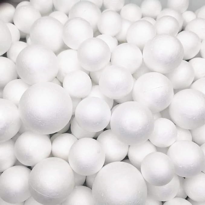 126 Pack Craft Foam Balls, 5 Sizes Including 1-2.4 Inches, Foam Balls - Image 3