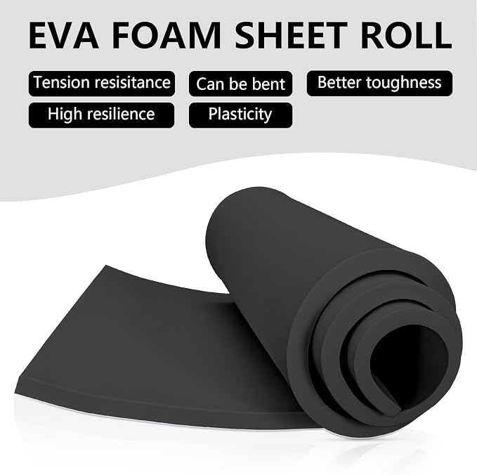 15mm Thick Black Eva Foam Cosplay Sheets roll, 13.9" x 39" Premium eva Craft - Image 4
