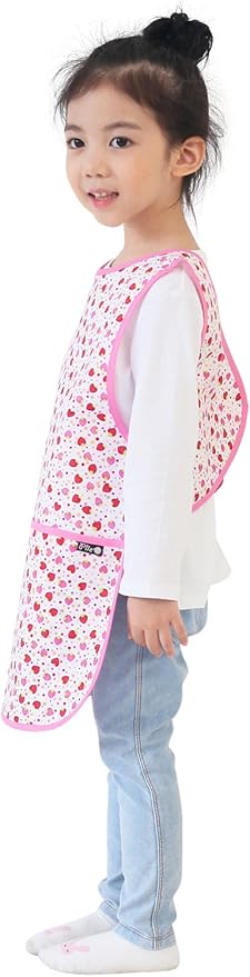 Kids Painting Apron – Waterproof Art Smock for Toddlers & Preschoolers, Messy Play, Baking, Crafts, Cooking, Mealtime