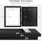 2-Pack Kids Art Frames, 11x14 Front Opening Kids Artwork Frames Changeable - Image 3
