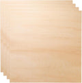 HARFINGTON 4pcs 2mm Basswood Plywood Sheets 12" x 12" x 3/32" Thin Unfinished by HARFINGTON