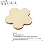 PATIKIL 25mm Wooden Flowers, 50 Pack Unfinished Wood Flowers Blank Wooden - Image 4