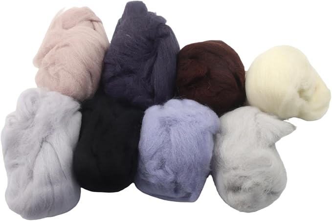 Needle Felting Wool Set, 8 Colors | 10g Each Pack, 2.8 Oz Total, Roving Yarn - Image 4