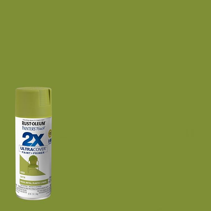 Rust-Oleum 334065 Painter's Touch 2X Ultra Cover Spray Paint, 12 oz, Satin Eden - Image 2