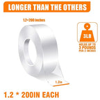 ANLOKE Double Sided Tape Heavy Duty, 1.2 Inchx 200 Inch ，Extra Large Nano - Image 2