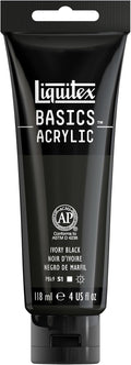 Liquitex BASICS Acrylic Paint, 118ml Tube, Ivory Black by Liquitex
