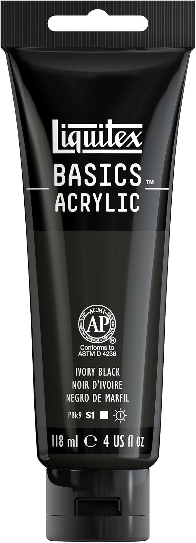 Liquitex BASICS Acrylic Paint, 118ml Tube, Ivory Black by Liquitex