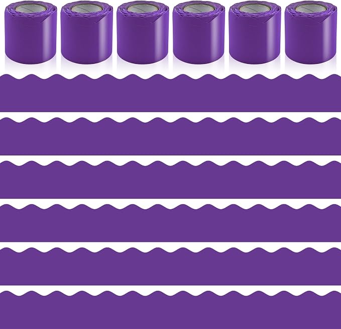 6 Rolls 196.8 Ft Bulletin Board Borders by Bermoge