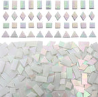 Iridescent White Glass Mosaic Tiles by KALUCION