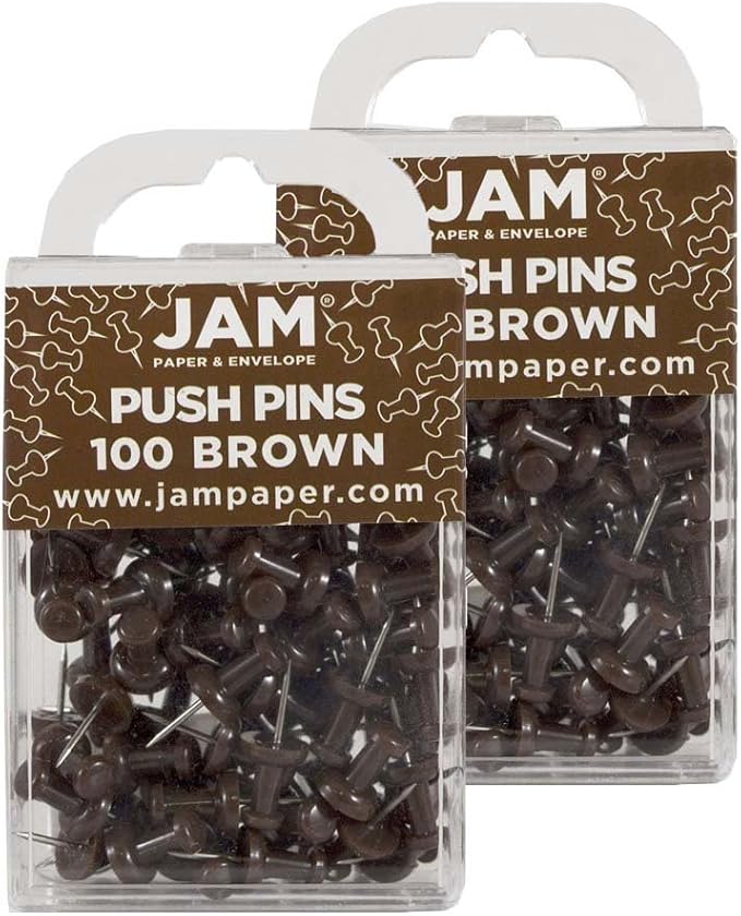 JAM PAPER Colorful Push Pins by JAMPaper