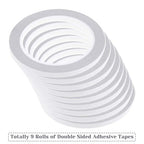 cridoz Double Sided Adhesive Tape, 9 Rolls Double-Side Craft Tape - Image 2