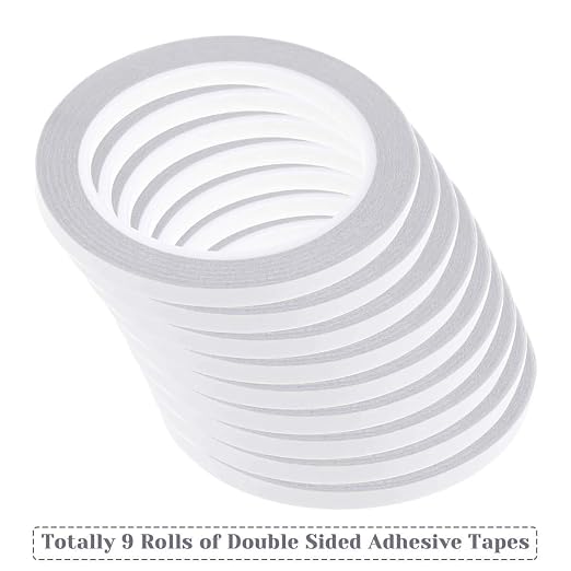 cridoz Double Sided Adhesive Tape, 9 Rolls Double-Side Craft Tape - Image 2