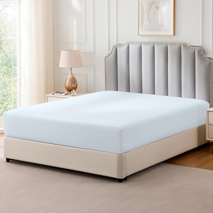 FreshCulture Pure Cotton Fitted Sheets Twin Size, 300 Thread Count Percale - Image 8