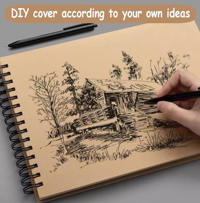 2 Pack Sketch Book, A4 A5 Spiral Bound Sketch Pad 160GSM Sketchbook, Acid Free - Image 6