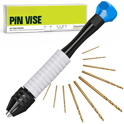Jewelry Hand Drill Pin Vise, Micro Drill Bits Set by Craft911byLIME