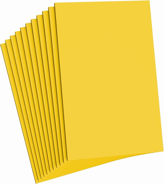 Do²ping Yellow Foam Sheets Crafts, 8.5x5.5 Inch Eva Craft Foam Paper by Do%C2%B2ping