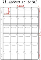 330 Pockets Coin Binder Collection Supplies Pages, Standard 9 Hole Coin - Image 2