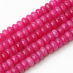 Songxi 5x8mm Natural Rose Colored Jade Stone Rondelle Beads, Gemstone - Image 5