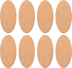 EXCEART 20 Pack Unfinished Oval Wooden Slices 3.14 X 1.57 X 0.07 Inch by EXCEART