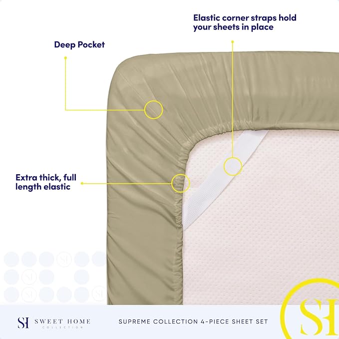 Twin XL Sheets - Breathable Luxury Sheets - 1800 Supreme Collection Extra Soft - Image 5