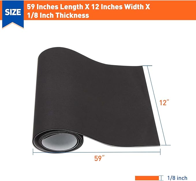 MAGZO Adhesive Sponge Neoprene Foam Padding, 1/8" Thick x 12" x 59" | - Image 2
