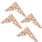 4 Pcs Wood Appliques for Furniture, Victorian Furniture Decorative Wood Trim by Unknown