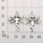 iloveDIYbeads 100g Craft Supplies Antique Silver Wings Angel Fairy Charms - Image 6