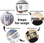 Heat Transfer Vinyl Bundle 16-Pack 12" x 10" Vinyl T Shirt, HTV Black and White - Image 3