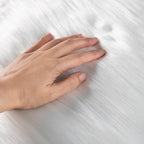 White Faux Fur Fabric for Crafts Squares Furry Fabric for Sewing, Upholstery & - Image 3