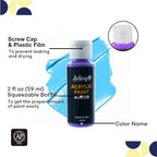 Artkey Acrylic Paint Set, 24 Colors 2 oz/59 ml Acrylic Paint Kit - Image 3