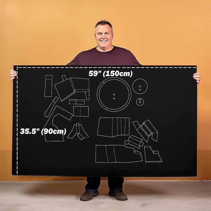MEARCOOH EVA Foam Cosplay Black 10mm Thick Large 35.5" x 59" Sheet Premium High - Image 5