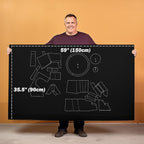 MEARCOOH EVA Foam Cosplay Black 3mm Thick Large 35.5" x 59" Sheet Premium High - Image 5