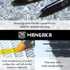 Kuretake Zig illustration watercolor Set, 3 Gansai Tambi, Fineliner and - Image 3