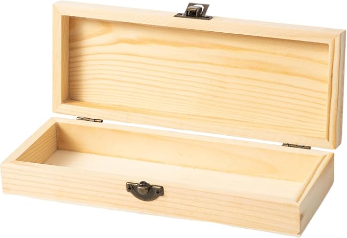 8PCS Wooden Storage Box Unfinished Wooden Small Box 8.2X2.6X1.6 Inch Souvenir - Image 3
