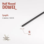 The Foamory's No Waste Half Round EVA Foam Dowel. 5-25mm x 1M High-Density - Image 2