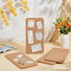 OLYCRAFT 4Pcs Rectangle Bulletin Boards 6x12 Inch Non Self-Adhesive Wood Cork - Image 4