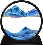 Arthink Moving Sand Art Picture in Motion Round Glass 3D Deep Sea Landscape by Arthink