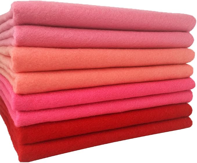 4pcs Thick 1.4mm Soft Felt Fabric Sheet Assorted Color Felt Pack DIY Craft - Image 2