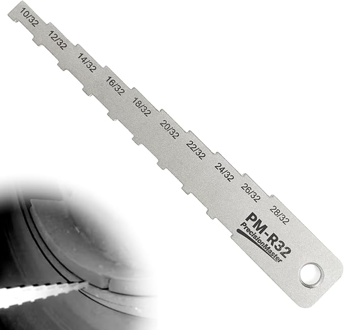 Brake Pad Measuring Tool – 32nds Brake Pad Thickness Gauge, 2-in-1 Technician by Unknown