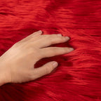 Red Faux Fur Fabric by The Yard - Image 3