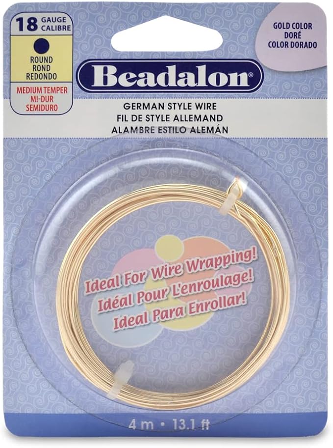 Beadalon German Style Wrapping Wire, 18 Gauge, 4 m / 13 ft by Beadalon